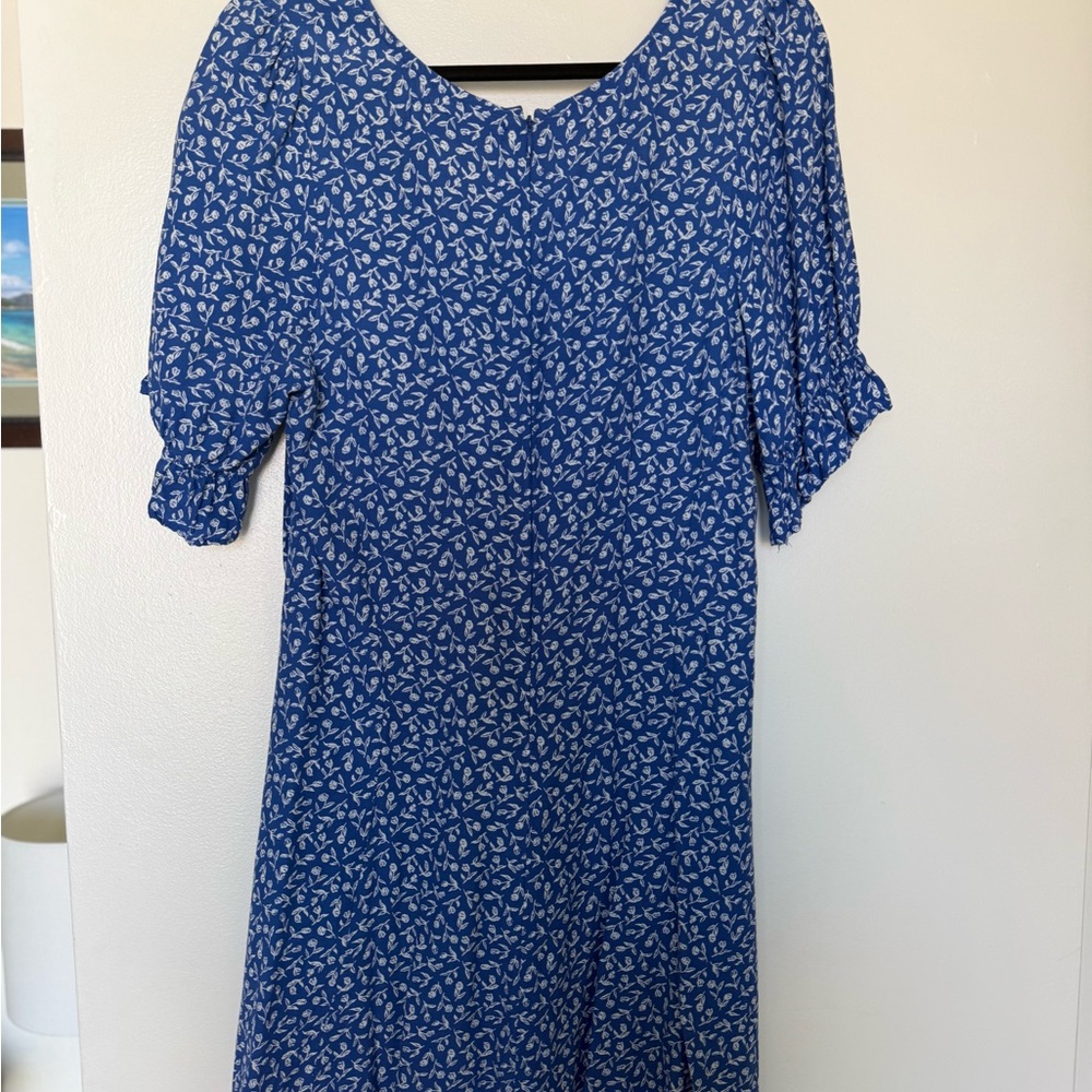 Blue Patterned Women's Dress